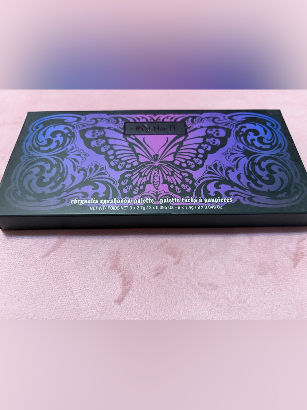 Kat Von D Chrysalis Eyeshadow Palette - Purple and Black Butterfly Design